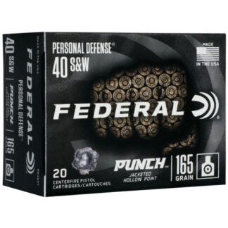 PD40P1 Federal Ammunition FDR 40SW 165GR PUNCH JHP 20RD 40 S&W
