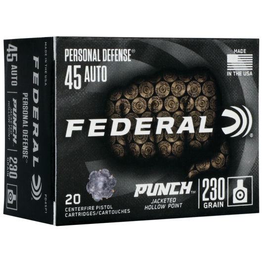 PD45P1 Federal Ammunition FDR 45AP 230GR PUNCH JHP 20RD 45 Auto