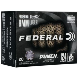 PD9P1 Federal Ammunition FDR 9MM 124GR PUNCH JHP 20RD Luger