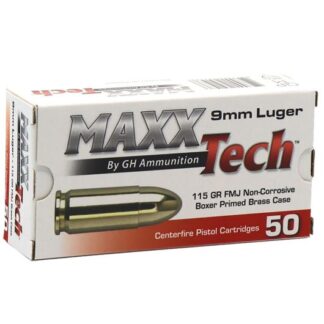 PTGB9MMB MAXXTech MAX 9MM 115GR FMJ 50RD Luger