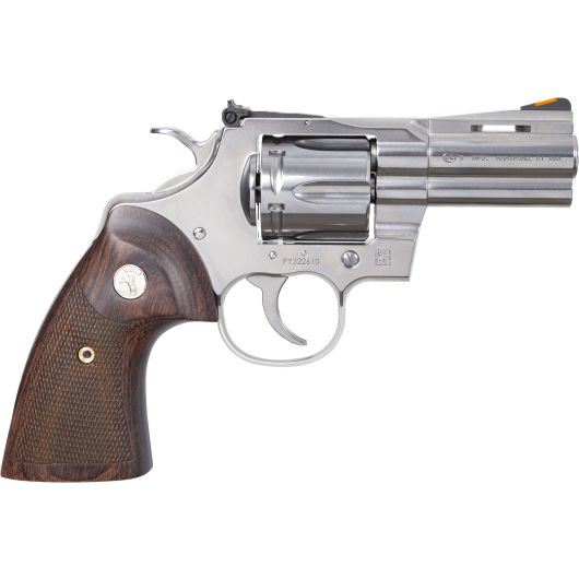 PYTHON-SP3WTS Colt Python 357 Mag 3.0" 6rd Semi-Bright Stainless Steel