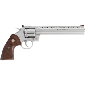 PYTHON-SP8WTS Colt Python 357 Mag 8.0" 6rd Semi-Bright Stainless Steel
