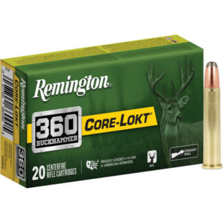 R27743 Remington REM 360BUCK 200GR CORE SP 20RD 360 Buckhammer