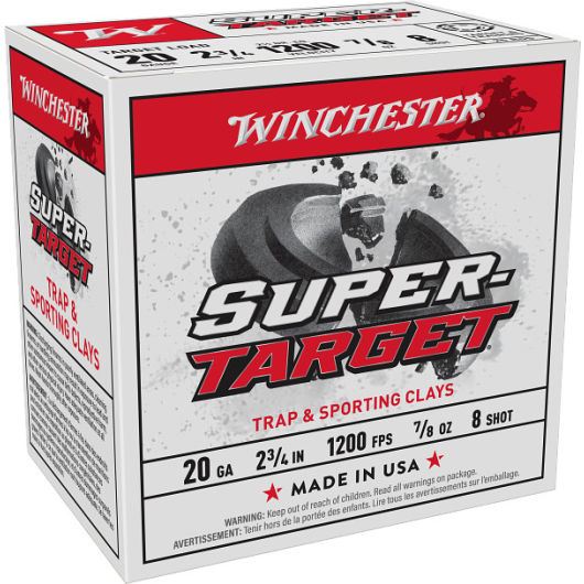 TRGT208 Winchester WIN 20G 2.75-.875-8 25RD 20 Gauge