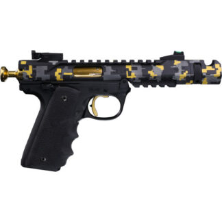 VF4M-0177 Volquartsen Firearms Black Mamba 22 LR 4.5" Cerakote & Gold
