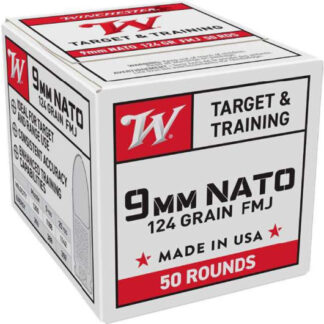 W9NATO50 Winchester WIN 9MM 124GR FMJ NATO 50RD Luger